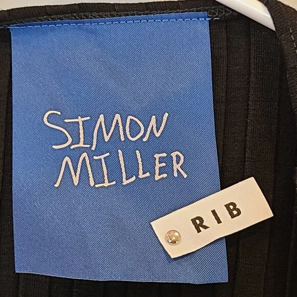 Simon Miller Rib Goomba Dress NWT Black Sleeveless Bodycon Womens XS - Picture 11 of 16